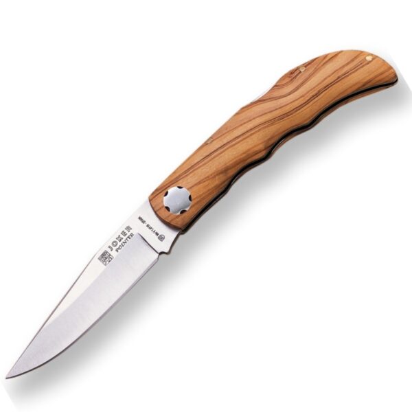 joker pointer folding knife olive wood scales sklopivi noz