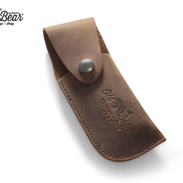 old bear sheath in greased leather