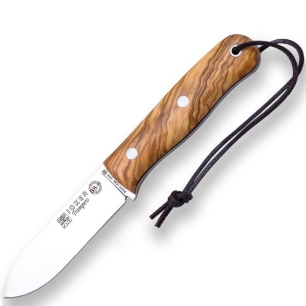 survival and bushcraft knife joker bs9 trampero noz sandvik 14c28n olive wood handle co113