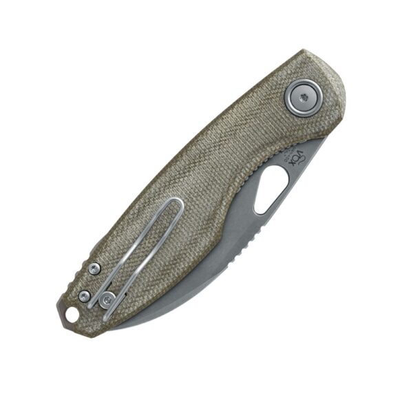 FX 530 MOD Fox noz Chilin M398 green micarta folder
