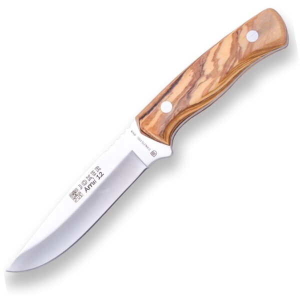 joker bushcraft knife arrui 12 cm 420 stainless steel olive wood handle co63