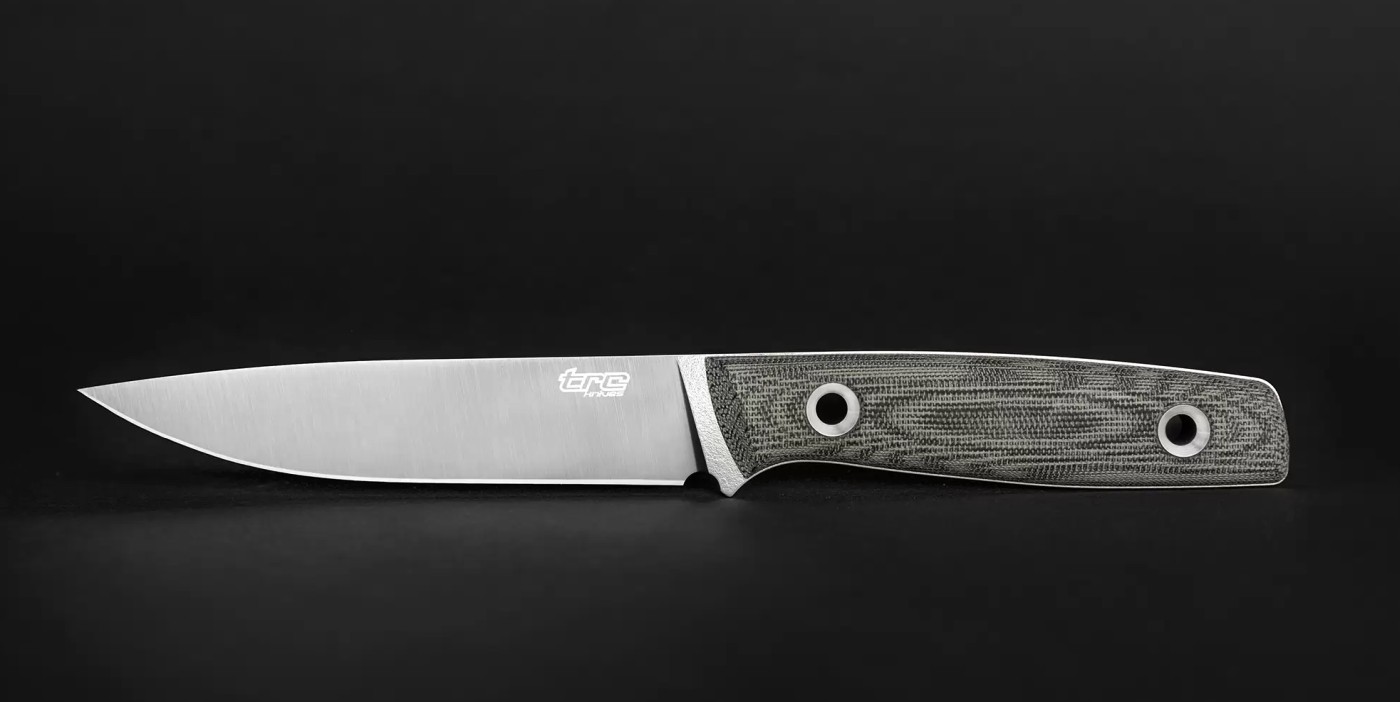 TRC noz fixed blade knife this is freedom M390 micarta flat grind