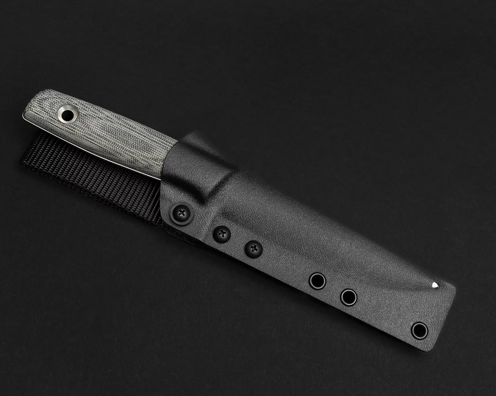 TRC noz fixed blade knife this is freedom M390 micarta kydex futrola