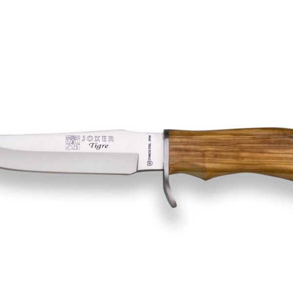 olive wood handle 14 cm stainless steel blade hunting knife