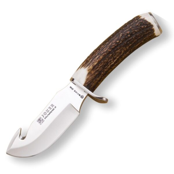 stag horn handle gut hook 11 cm fixed blade joker desmogue skinner knife noz lovacki guljenje