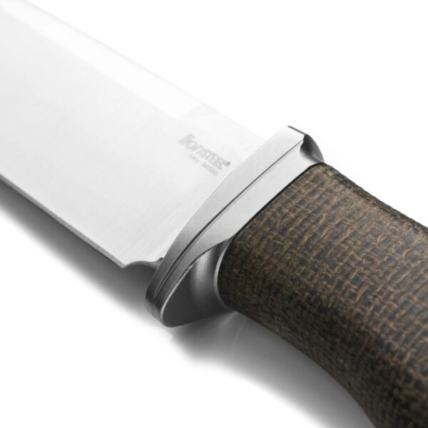 Lionsteel noz ACHA M390 saten green burlap micarta rukohvat