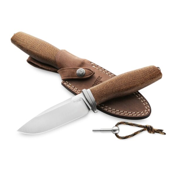 Lionsteel noz ACHA M390 saten natural burlap micarta